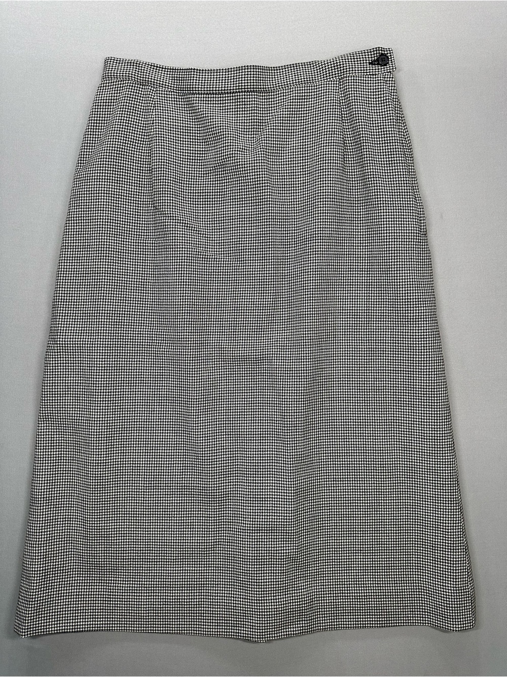 VINTAGE Pendleton 100% Virgin Wool Houndstooth Skirt, Made in USA - Fits 8 / Med